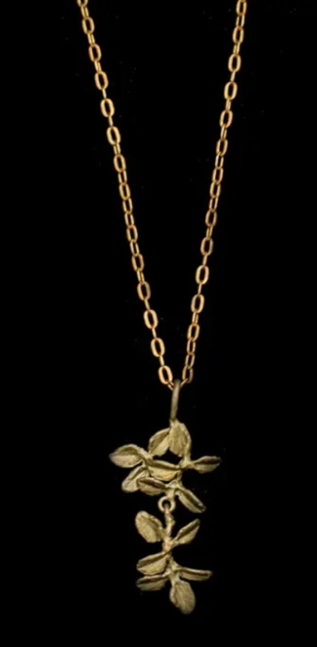 Michael Michaud Petite Herb Thyme Pendant - 16" Adj.